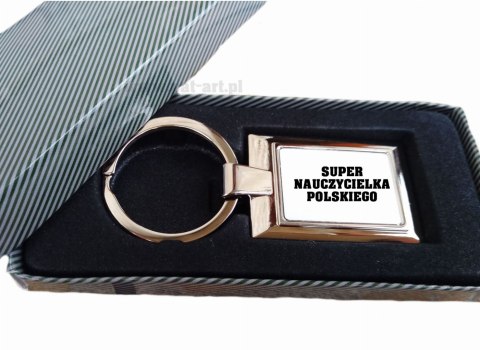 Breloczek metalowy prostokąt + etui Breloczek metalowy prostokąt + etui