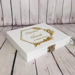 drewniane pudełko na pieniądze ślub
