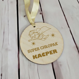 medal drewniany na dzień chłopaka