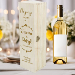 pudełko na wino ślub z grawerem