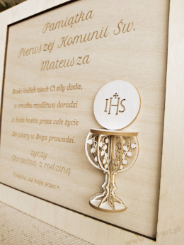 Pamiątka komunijna od matki chrzestnej prezent na komunię św