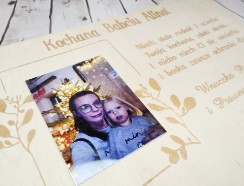 Tabliczka ze zdjęciem pamiątka na dzień babci i dziadka Tabliczka ze zdjęciem pamiątka na dzień babci i dziadka