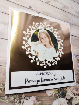 Zaproszenia na komunię personalizowane ze zdjęciem