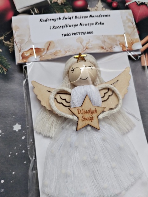 anioł zawieszka drobne upominki na swieta małe prezenty na mikołajki