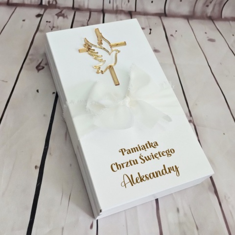 pamiątka na chrzest święty pudełko na pieniądze
