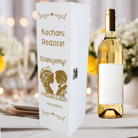 podziękowania dla rodziców skrzynka na wino ślub prezenty dla rodziców