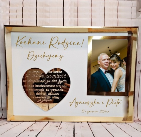podziękowania dla rodziców ze zdjęciem prezent dla rodziców na wesele