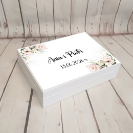 pudelko drewniane na obraczki opakowania na obrączki