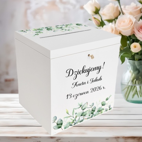 pudełko na koperty drewniane pojemnik na koperty weselne
