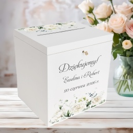 skrzynka na koperty slub białe drewniane pudełko na koperty