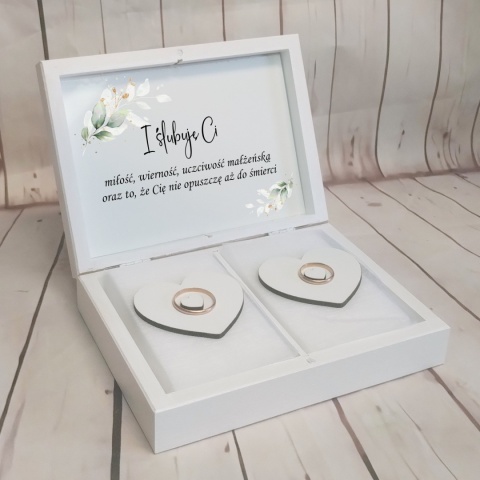 pudełeczka na obrączki ślubne szkatulka na obraczki
