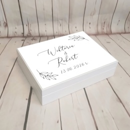 pudelko na obraczki drewniane skrzyneczka na obrączki