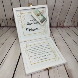 pudelko na pieniadze prezenty na chrzciny