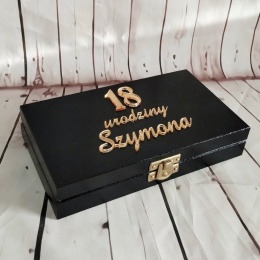 Pudełko na pieniądze prezent dla chlopaka na 18 urodziny