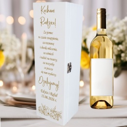 skrzynka na wino podziękowania dla rodziców slub prezent dla rodzicow