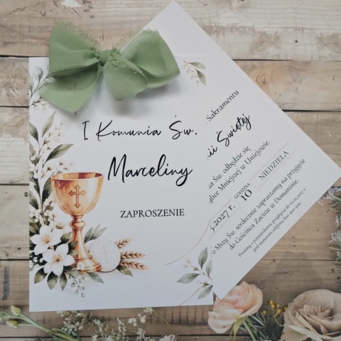 zaproszenia komunia personalizowane nowoczesne zaproszenia komunijne