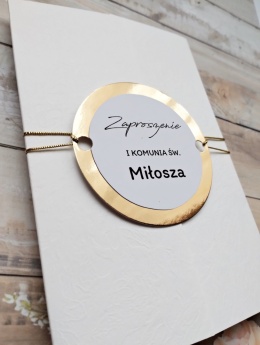 zaproszenia komunia swieta wzór zaproszeń na komunię ze złotym