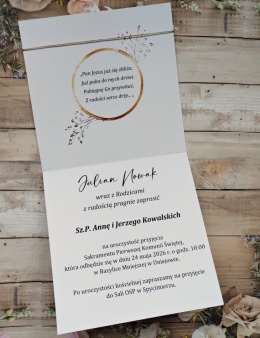 zaproszenia na komunię personalizowane zaproszenia na komunie zlote