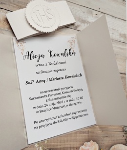 zaproszenia na pierwszą komunię świętą zaproszenia pierwsza komunia białe