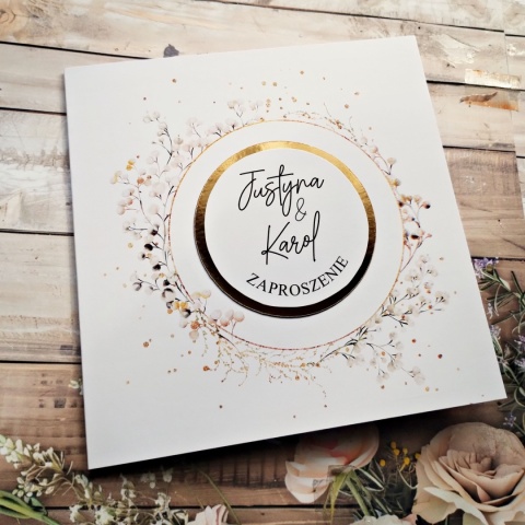 Zaproszenia na ślub gipsówka
