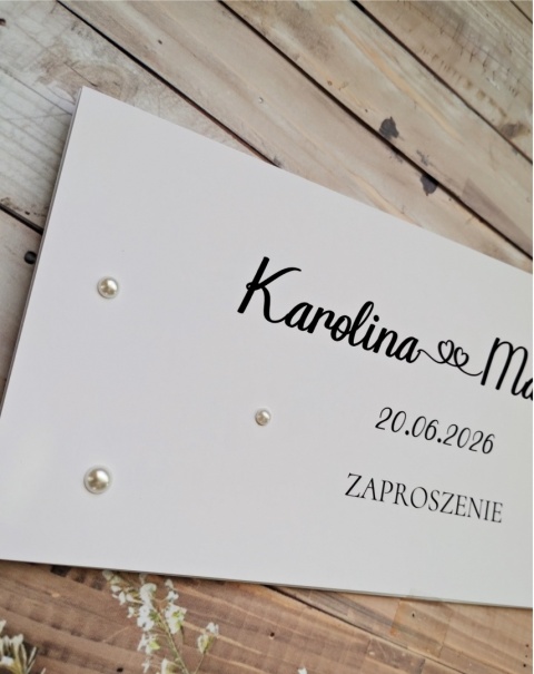 zaproszenia na ślub minimalistyczne zaproszenia na slub ze zdjęciem