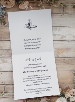 zaproszenie komunijne ręcznie robione komunia swieta zaproszenia