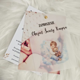chrzest zaproszenia ze zdjęciem zaproszenia na chrzest wypełnione