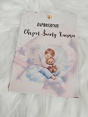 chrzest zaproszenia ze zdjęciem zaproszenia na chrzest wypełnione