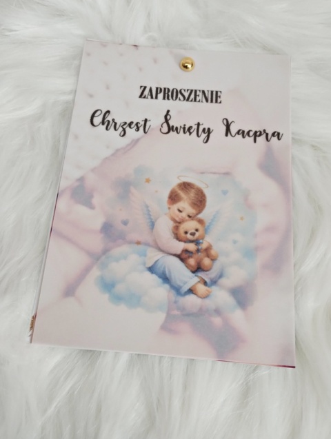 chrzest zaproszenia ze zdjęciem zaproszenia na chrzest wypełnione
