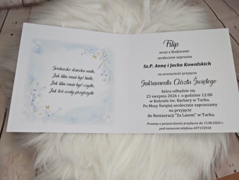 zaproszenia chrzest ze zdjęciem zaproszenia na chrzest chłopca