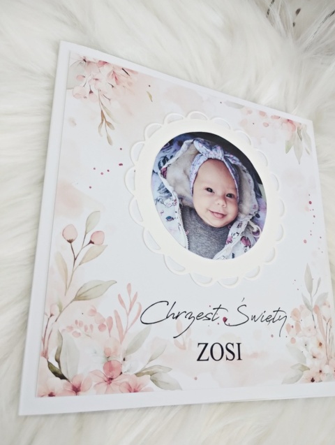 zaproszenia na chrzest ze zdjeciem dziecka zaproszenia chrzest dziewczynka