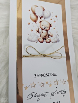 zaproszenia na chrzest z misiem chrzest święty zaproszenia