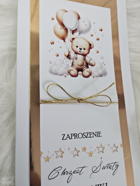 zaproszenia na chrzest z misiem chrzest święty zaproszenia