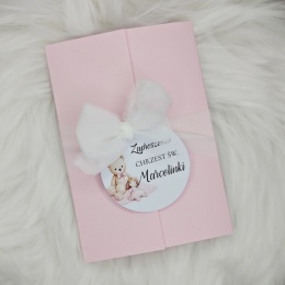 zaproszenia na chrzest dla dziewczynki personalizowane zaproszenie na chrzest