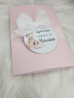 zaproszenia na chrzest dla dziewczynki personalizowane zaproszenie na chrzest
