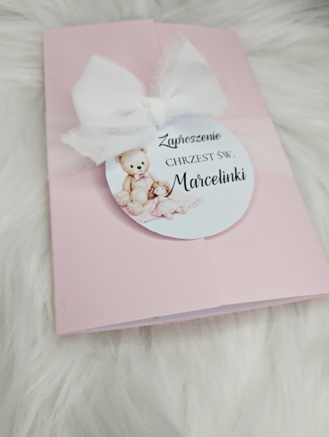 zaproszenia na chrzest dla dziewczynki personalizowane zaproszenie na chrzest