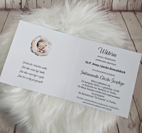 personalizowane zaproszenia na chrzest zaproszenia chrzciny