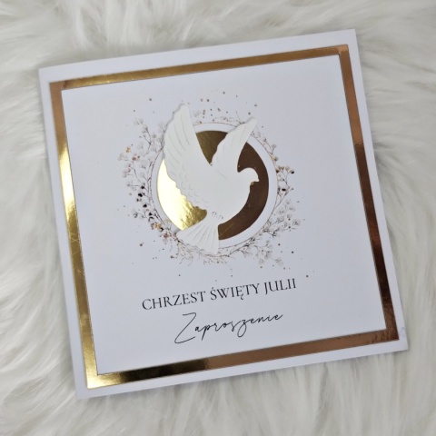 zaproszenia na chrzest z personalizacją zaproszenia na chrzest glamour