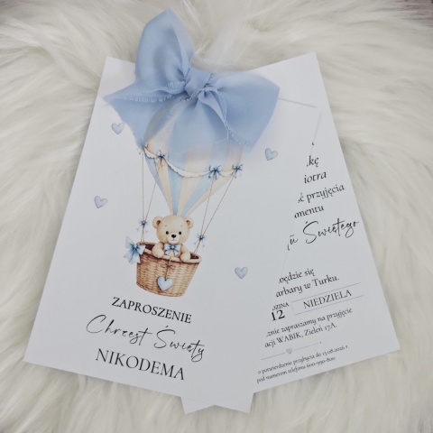 zaproszenia na chrzest dla chłopca personalizowane zaproszenie na chrzciny