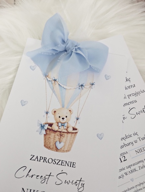 zaproszenia na chrzest dla chłopca personalizowane zaproszenie na chrzciny