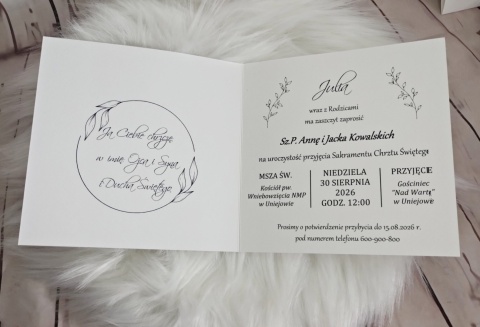 zaproszenia na chrzest ręcznie robione zaproszenia na chrzest personalizacja