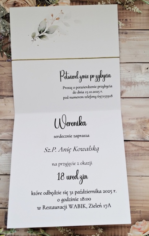 Zaproszenia na 18stke zaproszenia urodzinowe na 18