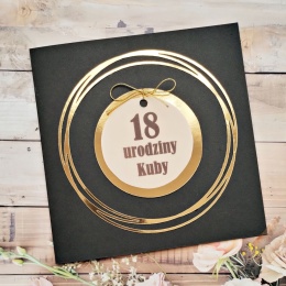 zaproszenia na 18 urodziny chłopak czarno złote zaproszenia na 18