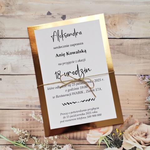 zaproszenia na 18 ste urodziny jednokartkowe zaproszenie na urodziny 18