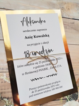 zaproszenia na 18 ste urodziny jednokartkowe zaproszenie na urodziny 18