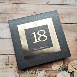 zaproszenia na 18 czarno srebrne zaproszenie na osiemnastkę