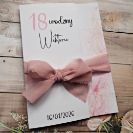 zaproszenia na 18 różowe zaproszenia na 18 urodziny dla dziewczyny