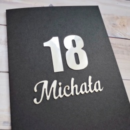 zaproszenia na 18 srebrne czarne zaproszenia na 18