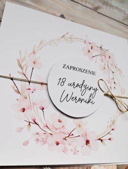 różowe zaproszenia na 18 zaproszenia na 18 urodziny ręcznie robione