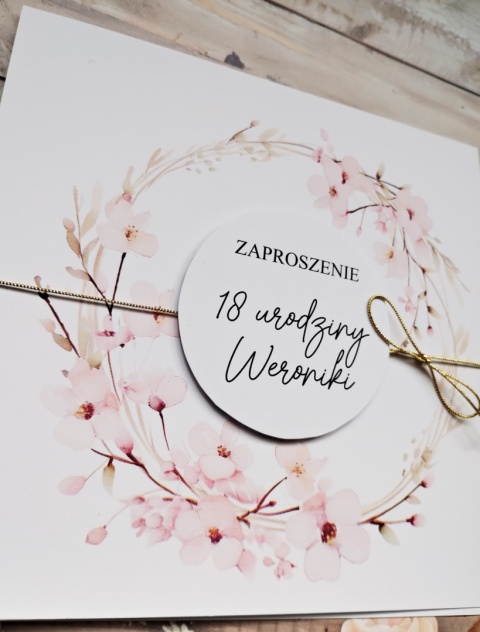 różowe zaproszenia na 18 zaproszenia na 18 urodziny ręcznie robione